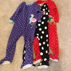 Set of 3 fleece Carter’s pajamas